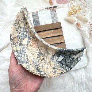 Gorgeous Maligano Jasper Crescent Moon Bowl